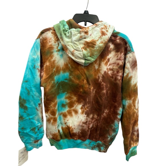 Tie Dye Clothing Company Women’s Zip Up Hoodie Blue/Brown Size Small - Picture 2 of 7